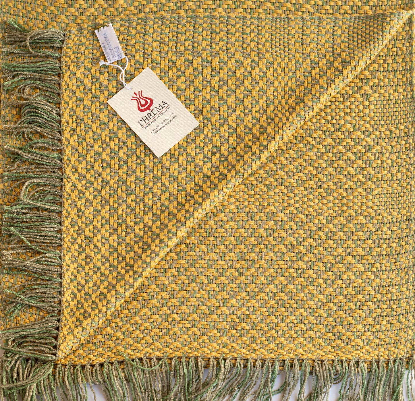 Yellow &amp; Green Bamboo Scarf