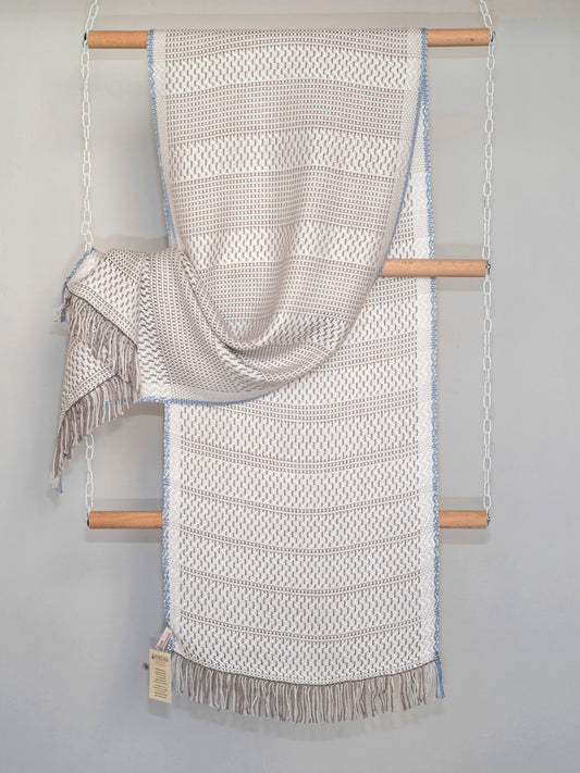 White and Gray bamboo scarf