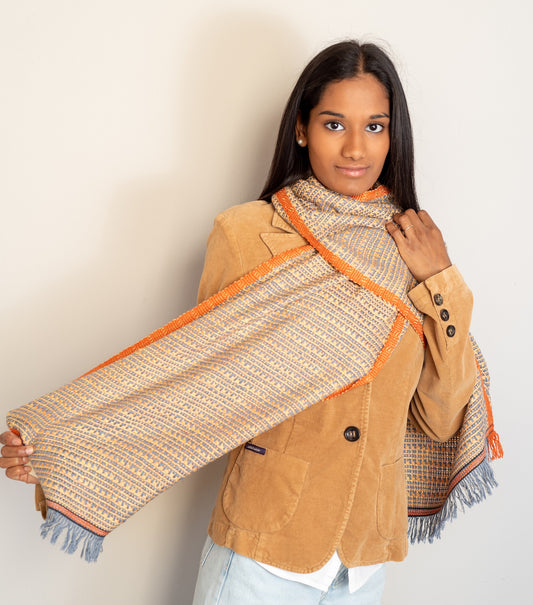 Sciarpa Cashmere e Seta Orange Line