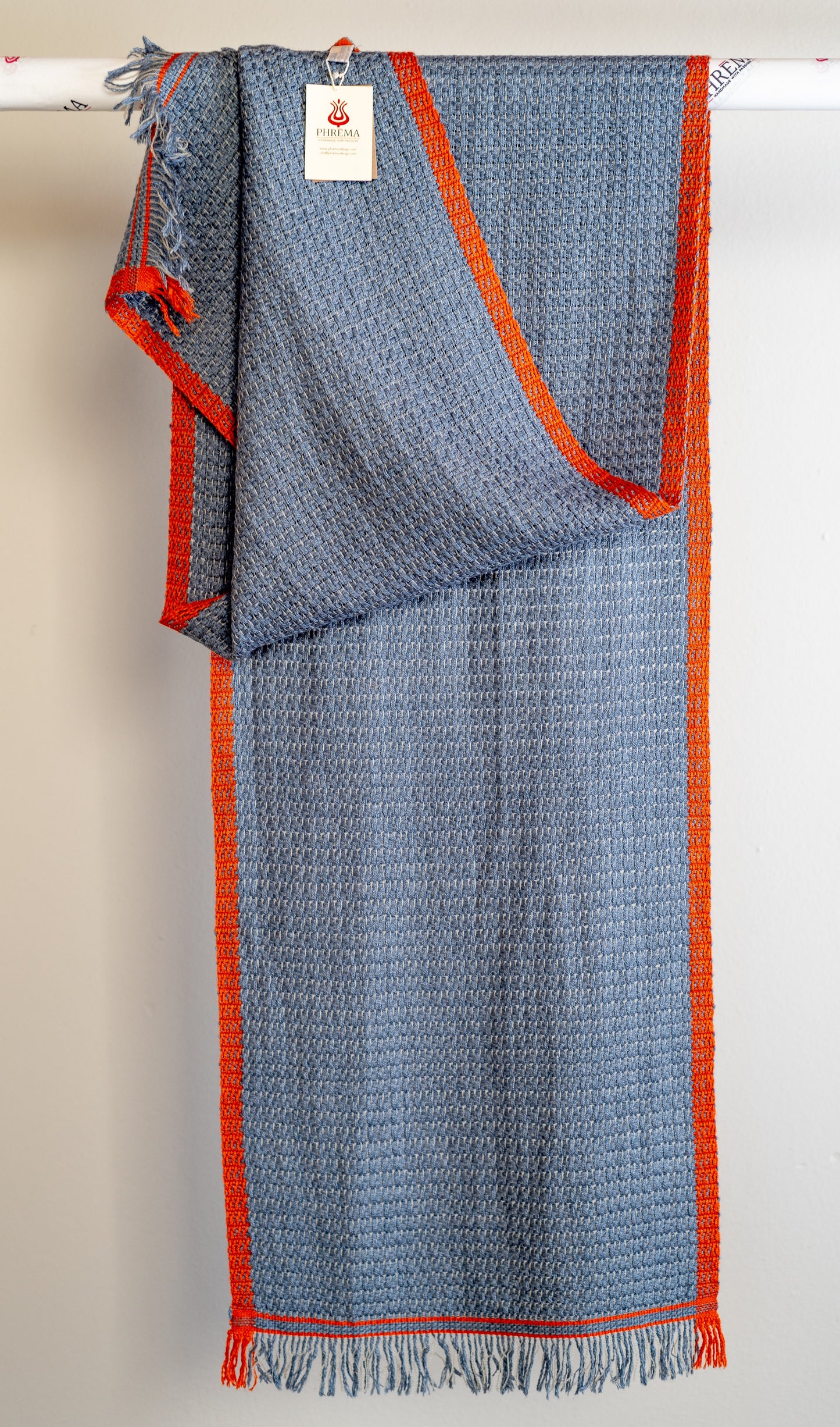 Sciarpa cashmere e seta Orange Line Azure