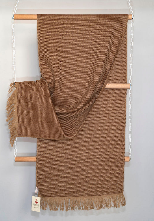 sciarpa cashmere e seta color nocciola