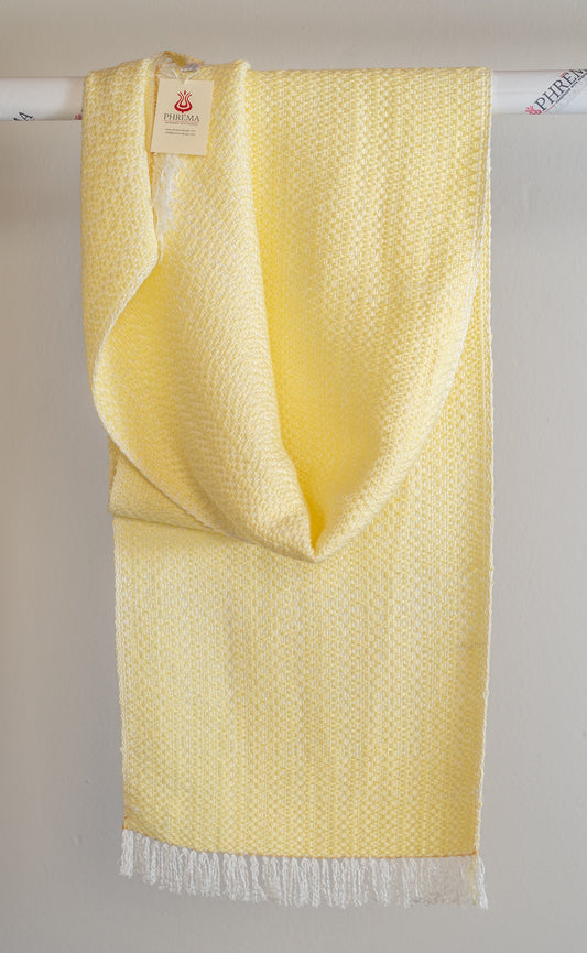 Sciarpa Cotone e Filati Pregiati LIGHT YELLOW